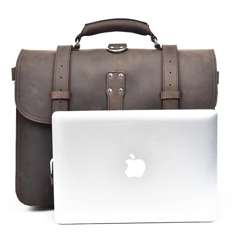 The Gustav Messenger Bag | Large Capacity Vintage Leather Messenger Bag - The Tool Store