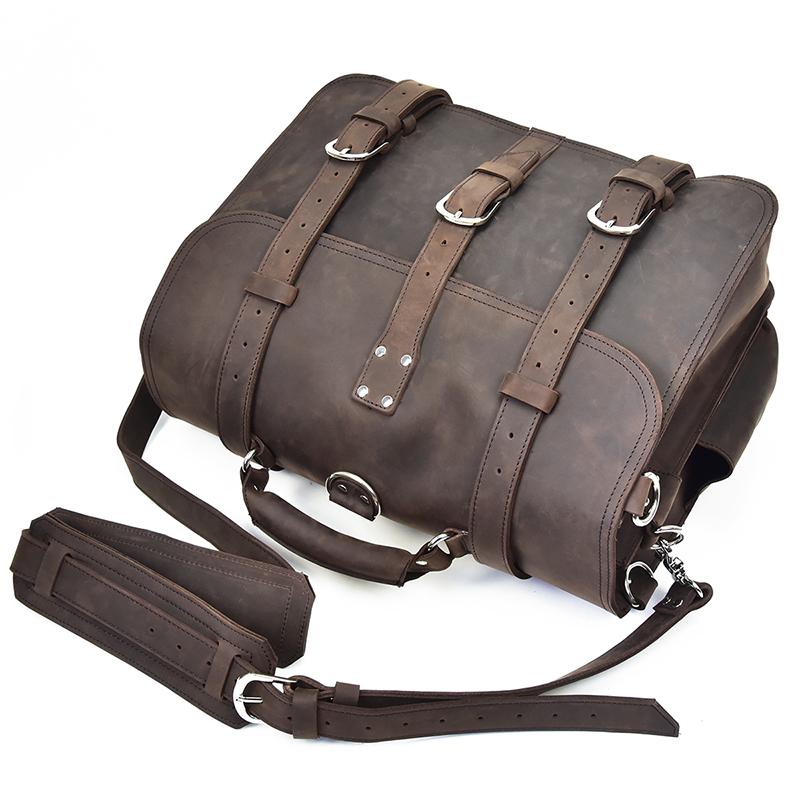 The Gustav Messenger Bag | Large Capacity Vintage Leather Messenger Bag - The Tool Store