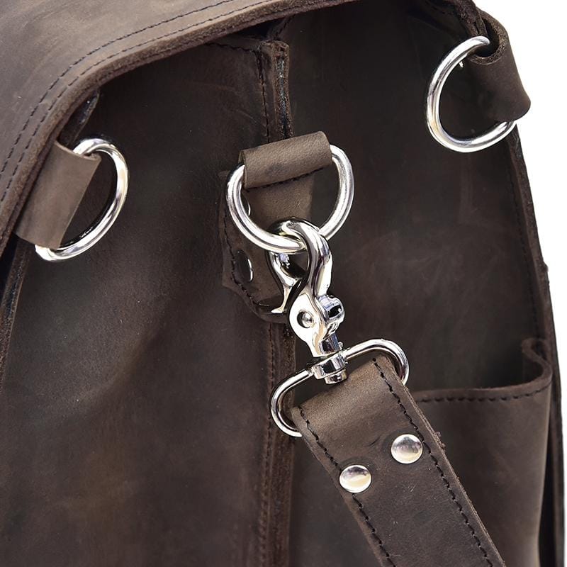 The Gustav Messenger Bag | Large Capacity Vintage Leather Messenger Bag - The Tool Store