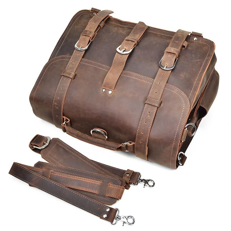 The Gustav Messenger Bag | Large Capacity Vintage Leather Messenger Bag - The Tool Store