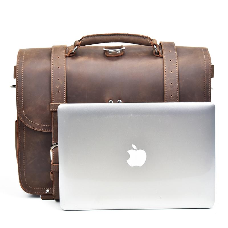 The Gustav Messenger Bag | Large Capacity Vintage Leather Messenger Bag - The Tool Store