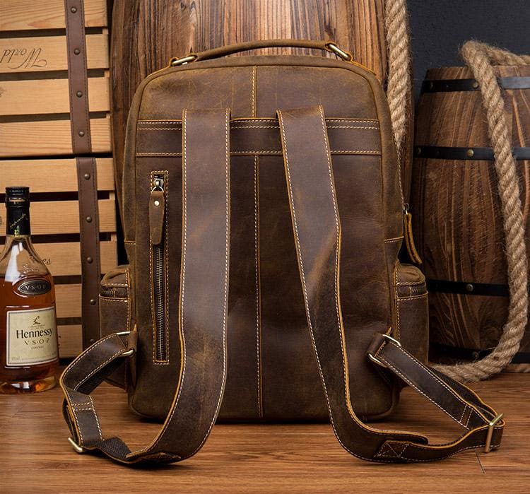 The Langley Backpack | Genuine Vintage Leather Backpack - The Tool Store