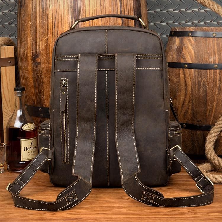 The Langley Backpack | Genuine Vintage Leather Backpack - The Tool Store