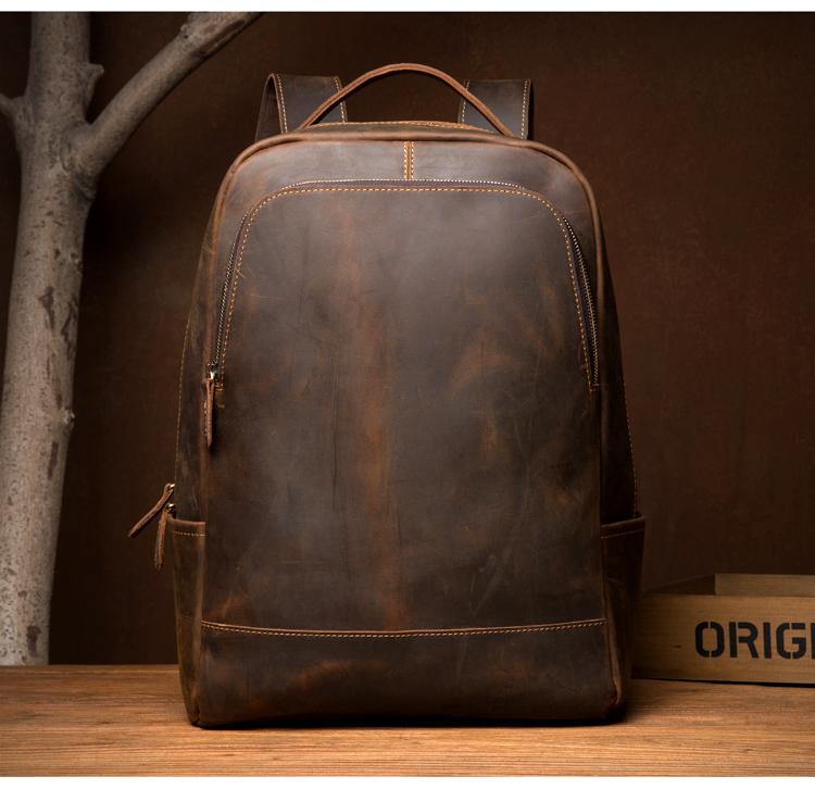 The Vernon Backpack | Genuine Vintage Leather Minimalist Backpack - The Tool Store