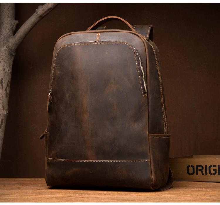 The Vernon Backpack | Genuine Vintage Leather Minimalist Backpack - The Tool Store