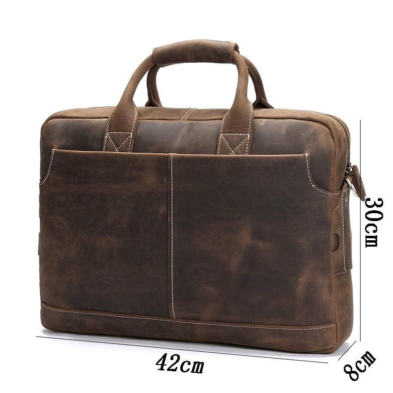 The Welch Briefcase | Vintage Leather Messenger Bag - The Tool Store