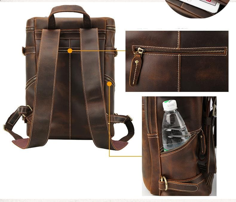 The Raoul Backpack | Handmade Vintage Leather Backpack - The Tool Store