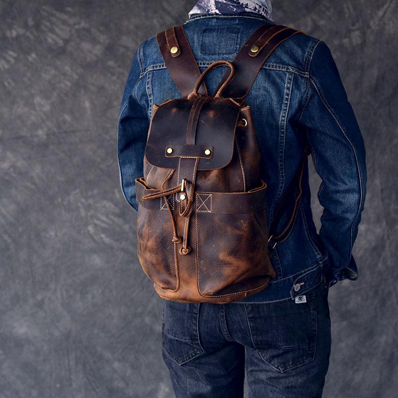 The Olaf Rucksack | Vintage Leather Travel Backpack - The Tool Store