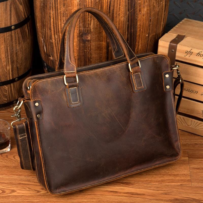 The Viggo Briefcase | Genuine Leather Messenger Bag - The Tool Store