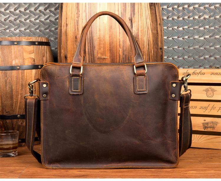 The Viggo Briefcase | Genuine Leather Messenger Bag - The Tool Store