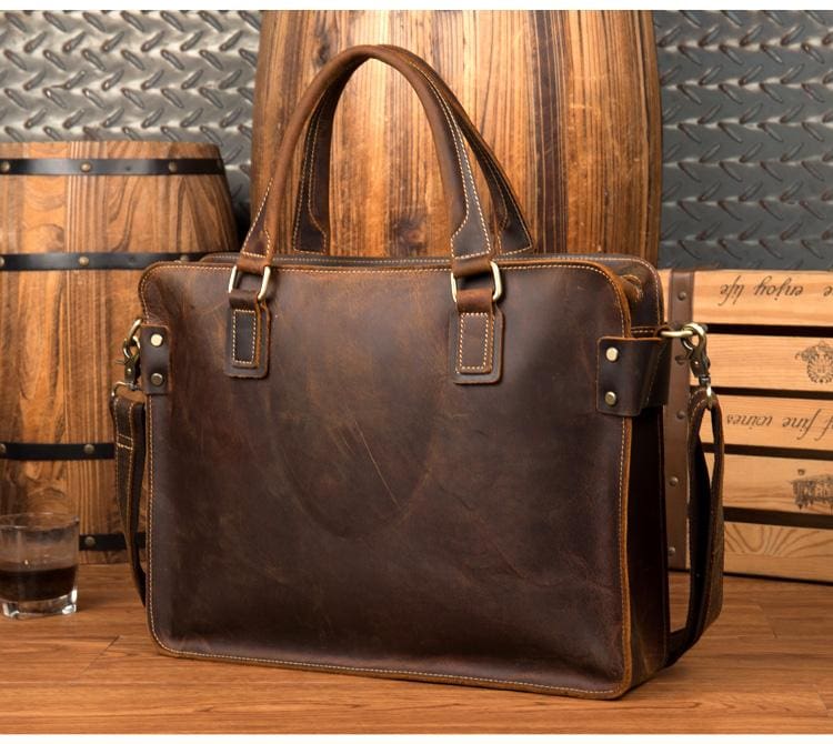 The Viggo Briefcase | Genuine Leather Messenger Bag - The Tool Store