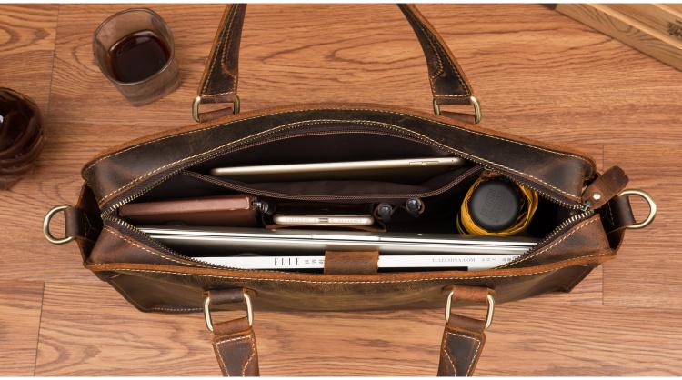 The Viggo Briefcase | Genuine Leather Messenger Bag - The Tool Store