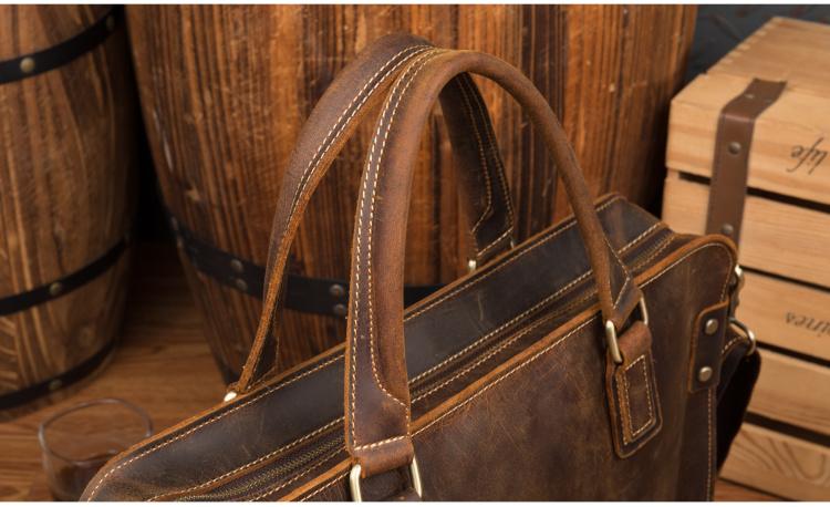 The Viggo Briefcase | Genuine Leather Messenger Bag - The Tool Store