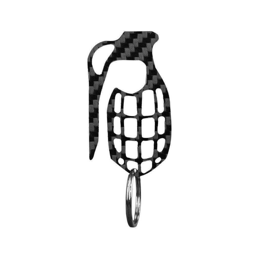 Real Carbon Fiber Grenade Shaped Key Holder - The Tool Store