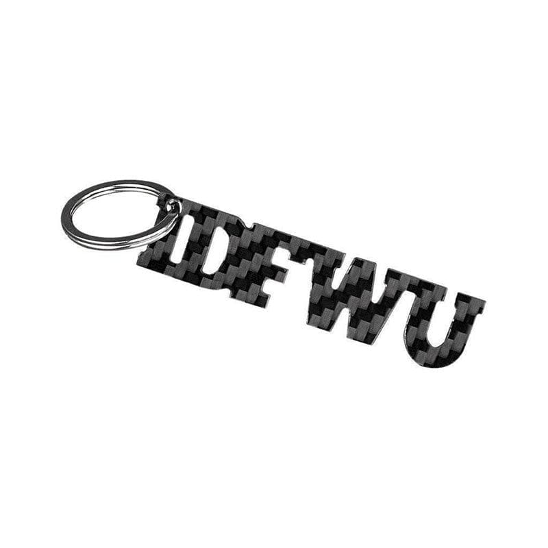 Real Carbon Fiber I.D.F.W.U Keychain - The Tool Store