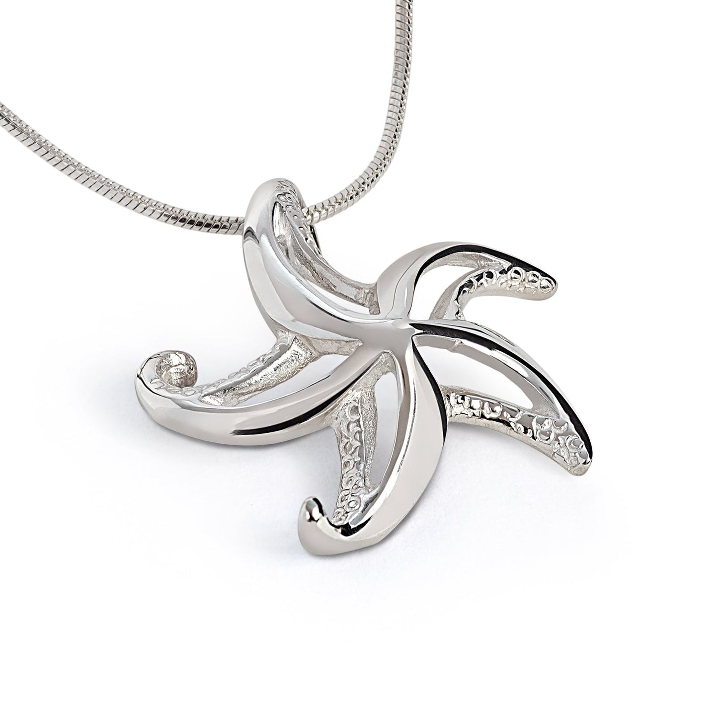 Starfish Necklace Sterling Silver for Women- Seastar Pendant, Sea Star Jewelry Sterling Silver, Beachy Necklace - The Tool Store