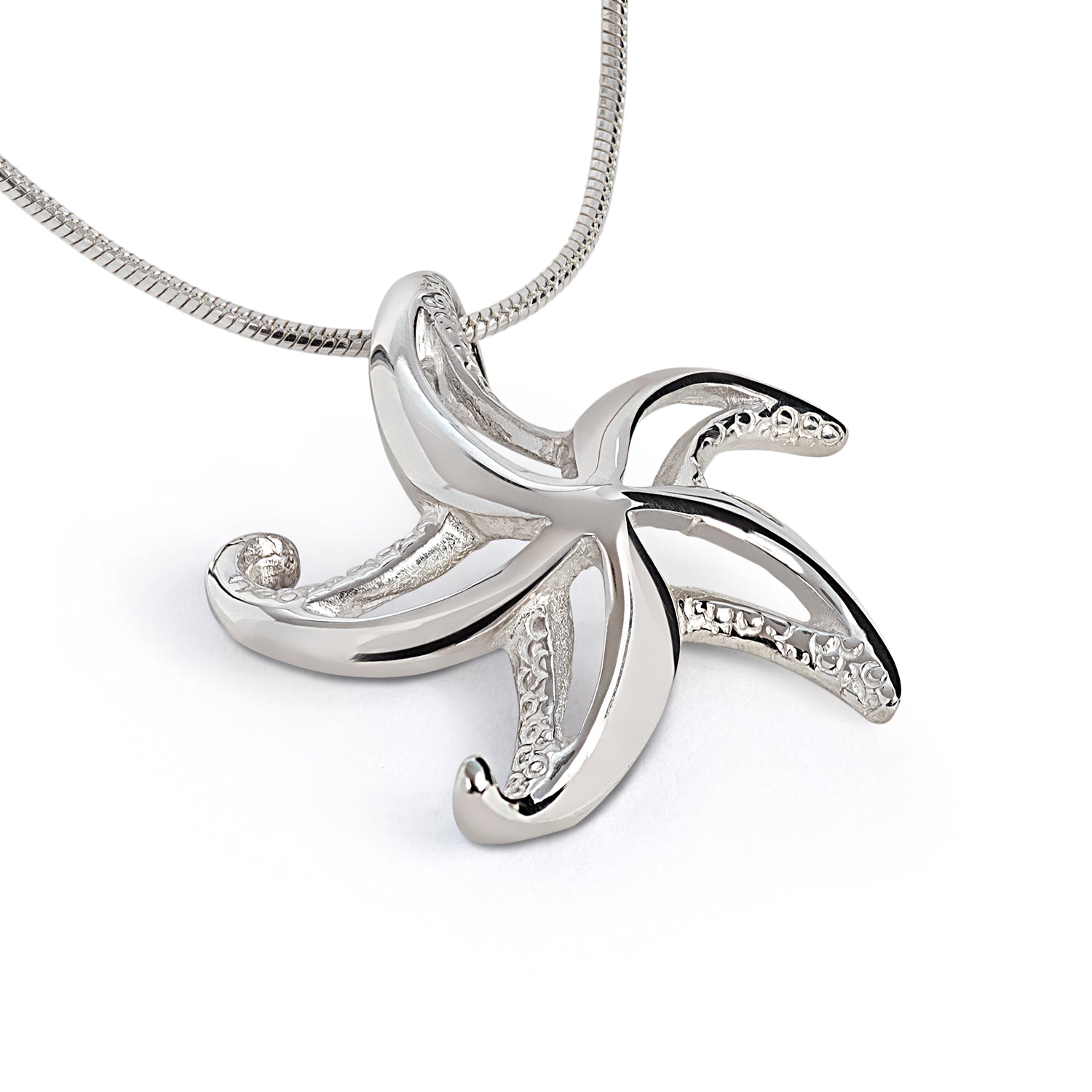 Starfish Necklace Sterling Silver for Women- Seastar Pendant, Sea Star Jewelry Sterling Silver, Beachy Necklace - The Tool Store