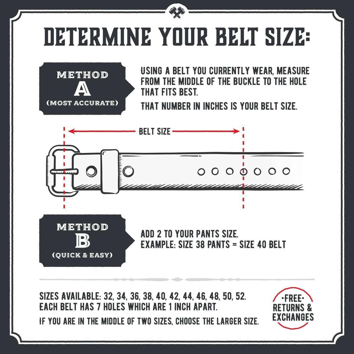 The Bootlegger Leather Belt - The Tool Store