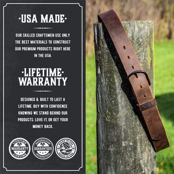 The Bootlegger Leather Belt - The Tool Store