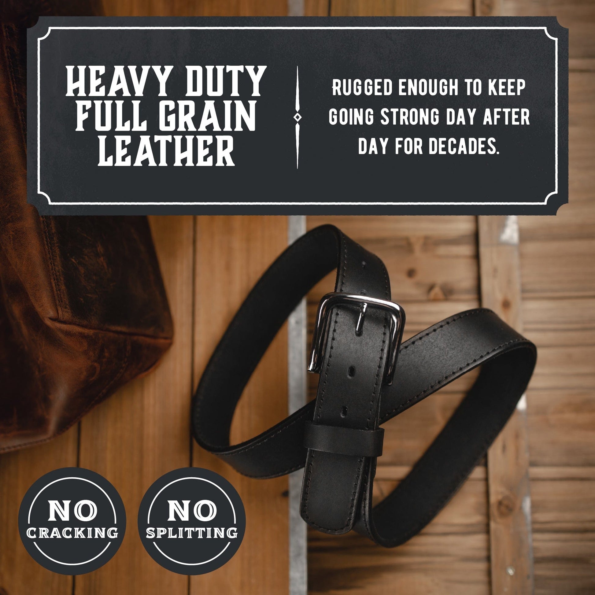 The Foreman Leather Belt - The Tool Store