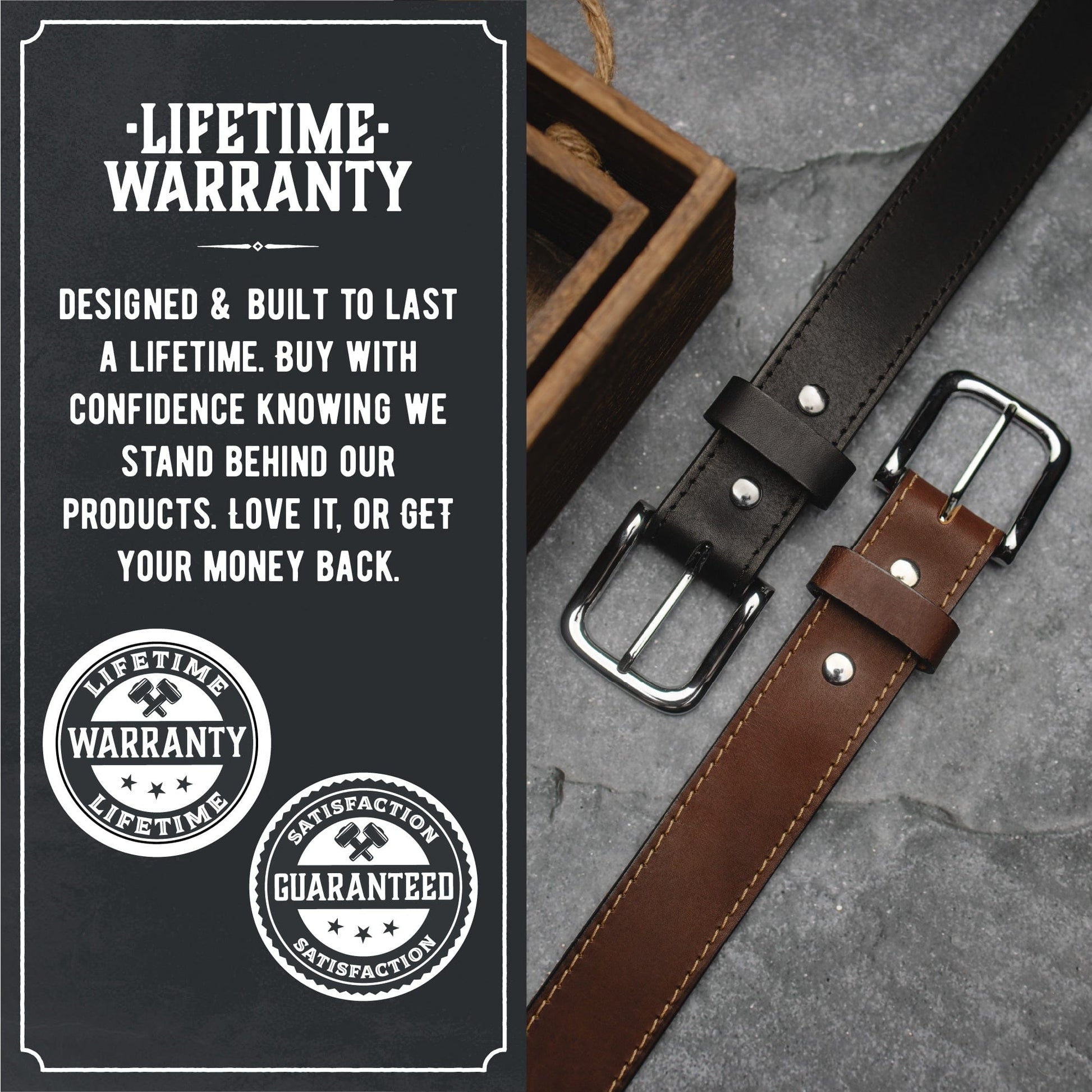 The Foreman Leather Belt - The Tool Store