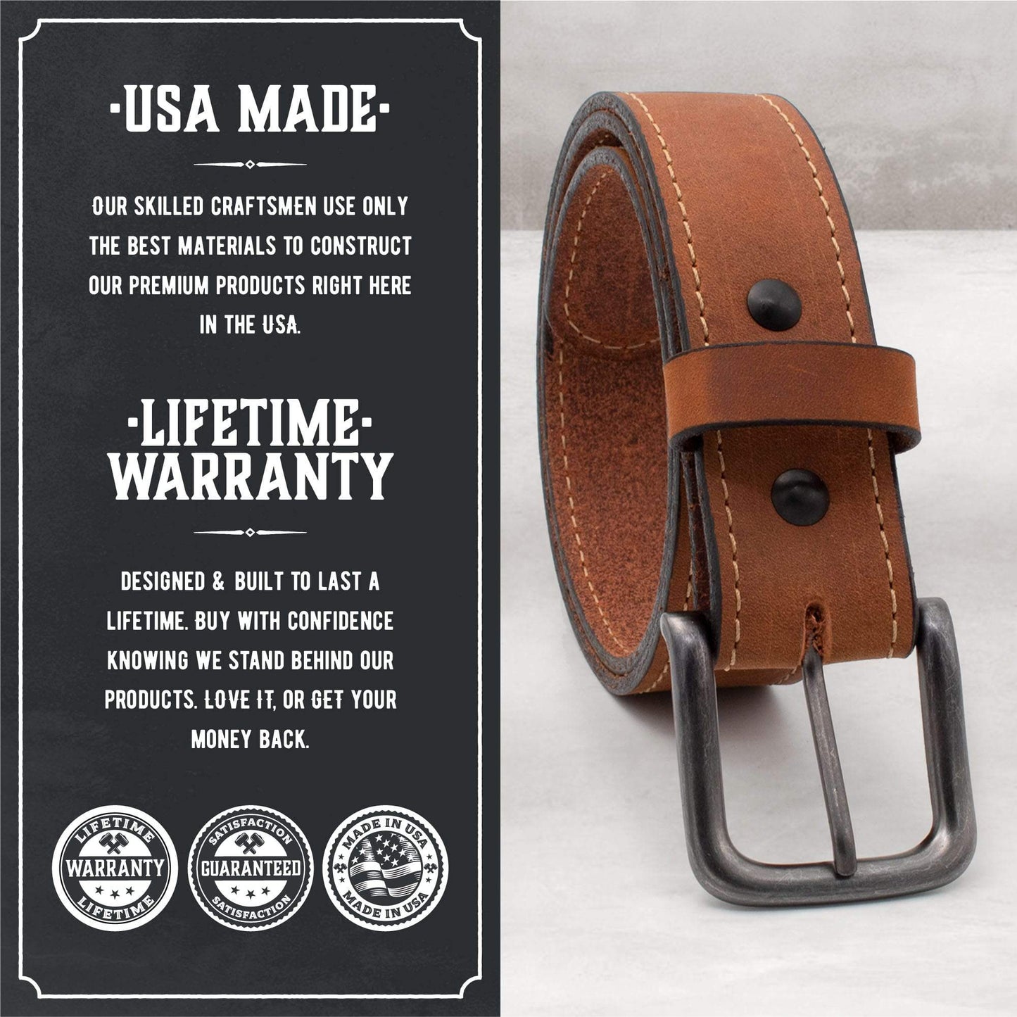 The Outrider Leather Belt - The Tool Store