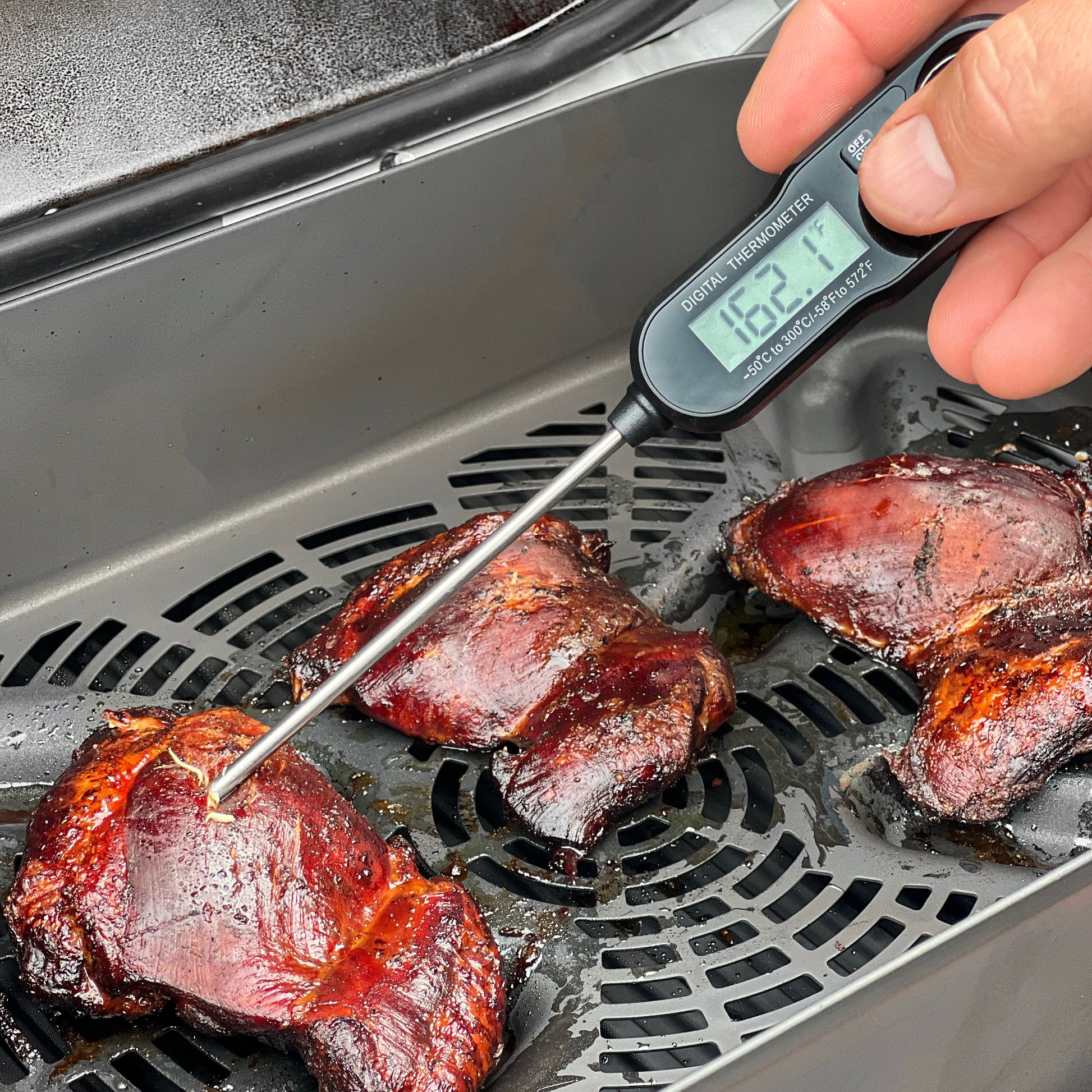 Kona Digital Meat and Candy Thermometer with Backlit LED Screen - Compact and Accurate Cooking Tool for Perfectly Cooked Food Every Time! Ideal for BBQ, Grilling, Kitchen, Oven, and Smoker - The Tool Store