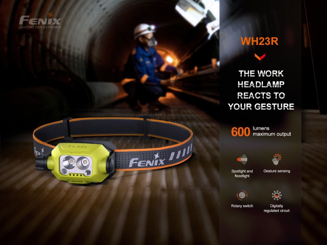 Fenix WH23R Gesture Sensing Industrial LED Headlamp - The Tool Store